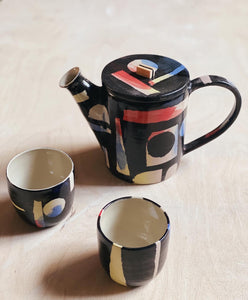 Teepot and two beakers in cooperation with Atelier Eva Strobel / Abstract Shapes 01