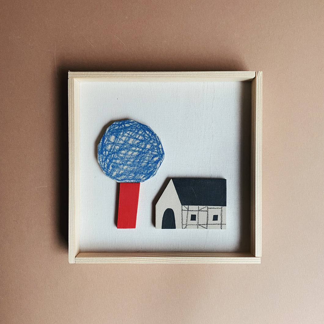 Collage Fachwerkhaus und Baum 02