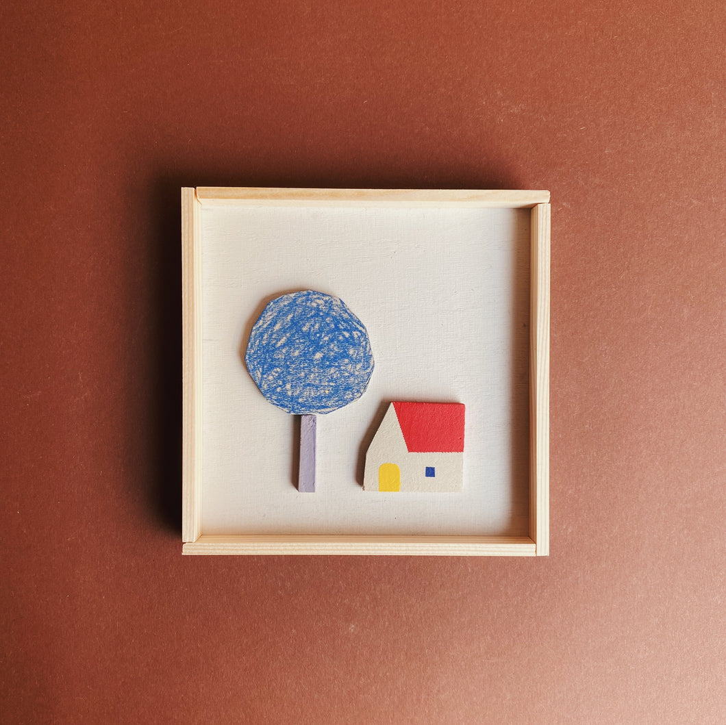 Collage Haus und Baum 33