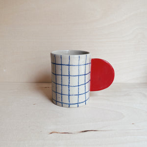 Mug Blue Grid 04