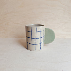 Tasse Blue Grid 01