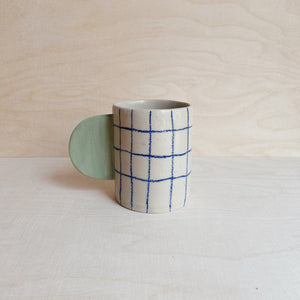 Tasse Blue Grid 01