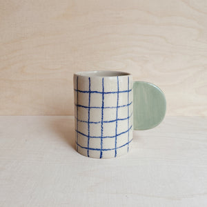 Tasse Blue Grid 02